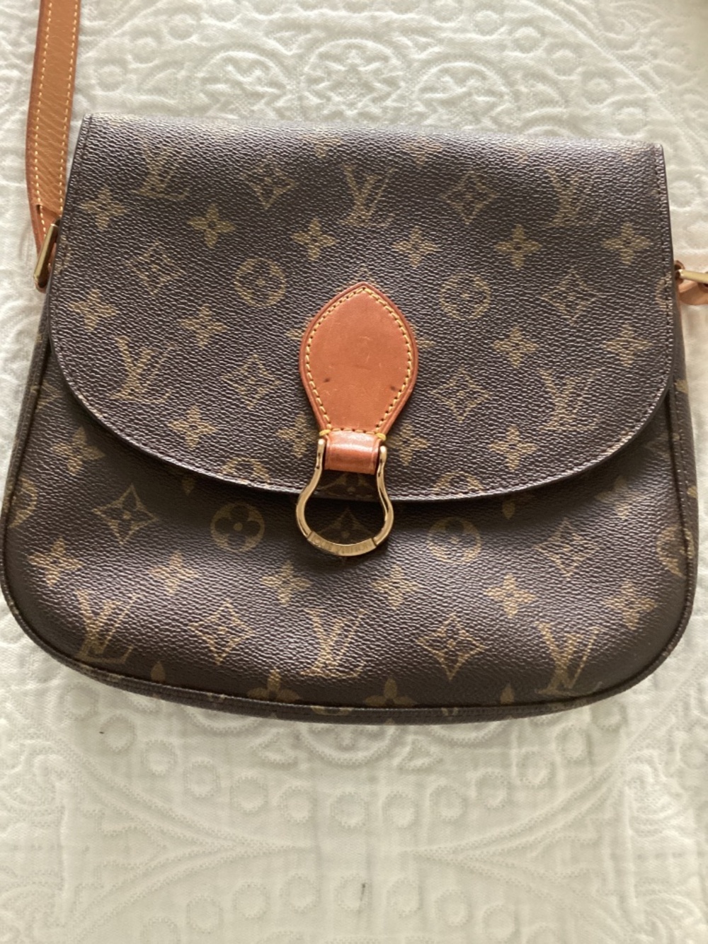 Louis Vuitton Monogram Crossbody in Brown and Tan with Gold Hardware - Picture 6 of 10
